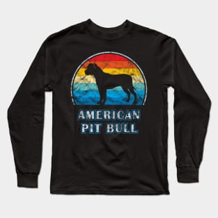 American Pit Bull Terrier Vintage Design Dog Long Sleeve T-Shirt